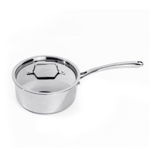 Image 1 of Shopberghoff Professional Tri-Ply 18/10 Stainless Steel 6.25" Saucepan with SS Lid, 2qt