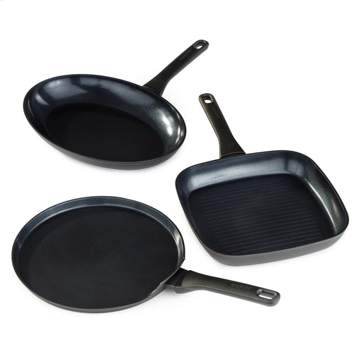 Image 1 of Shopberghoff DiNA Helix 3pc Nonstick Specialty Cookware Set, Recycled Aluminum
