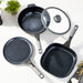 Image 1 of Shopberghoff Leo Stone+ 4Pc Nonstick Ceramic Cookware Set