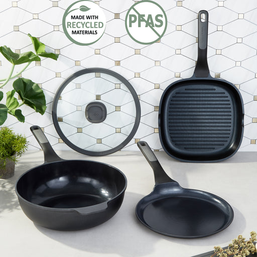 Image 2 of Shopberghoff Leo Stone+ 4Pc Nonstick Ceramic Cookware Set