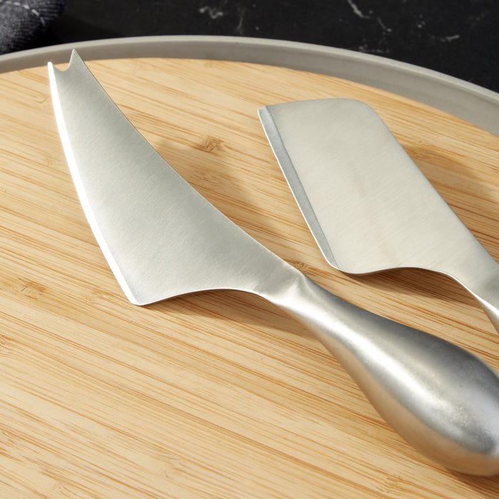 Image 3 of Shopberghoff Aaron Probyn 2Pc 18/10 Stainless Steel Gorge Hard and Soft Cheese Knife Set