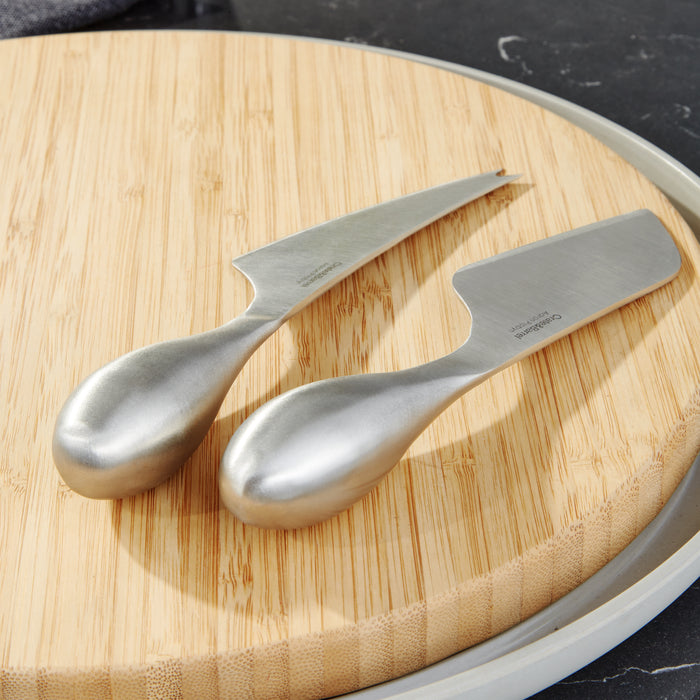 Image 4 of Shopberghoff Aaron Probyn 2Pc 18/10 Stainless Steel Gorge Hard and Soft Cheese Knife Set