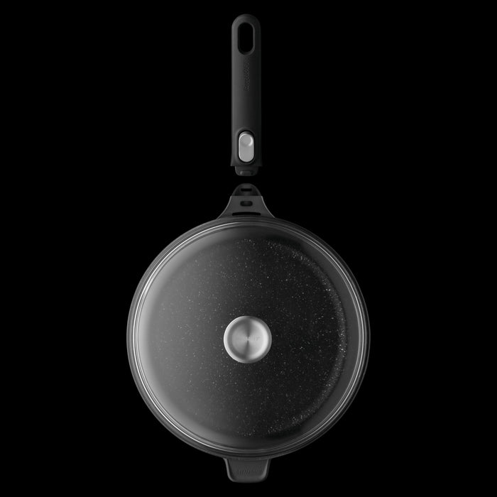 Image 4 of Shopberghoff GEM 11" Non-stick Saute Pan 4.6Qt., Detachable Handle, Black, Glass Lid