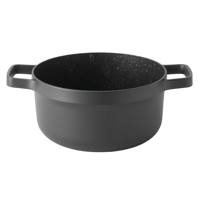 Image 3 of Shopberghoff GEM 8" Non-stick Stockpot 3Qt., Black, Glass Lid