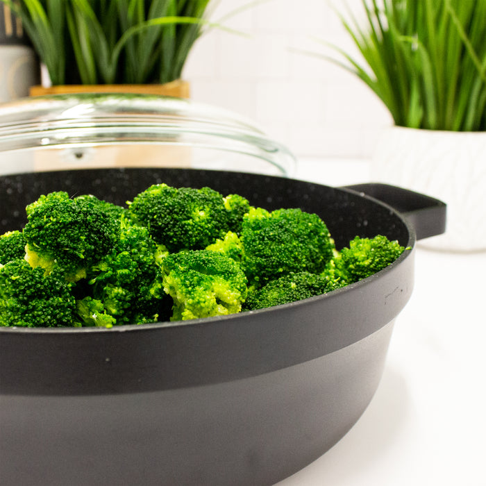 Image 6 of Shopberghoff GEM 11" Non-stick Two-Handle Saute Pan 4.9Qt., Black, Glass Lid