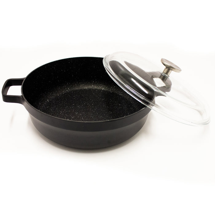 Image 7 of Shopberghoff GEM 11" Non-stick Two-Handle Saute Pan 4.9Qt., Black, Glass Lid