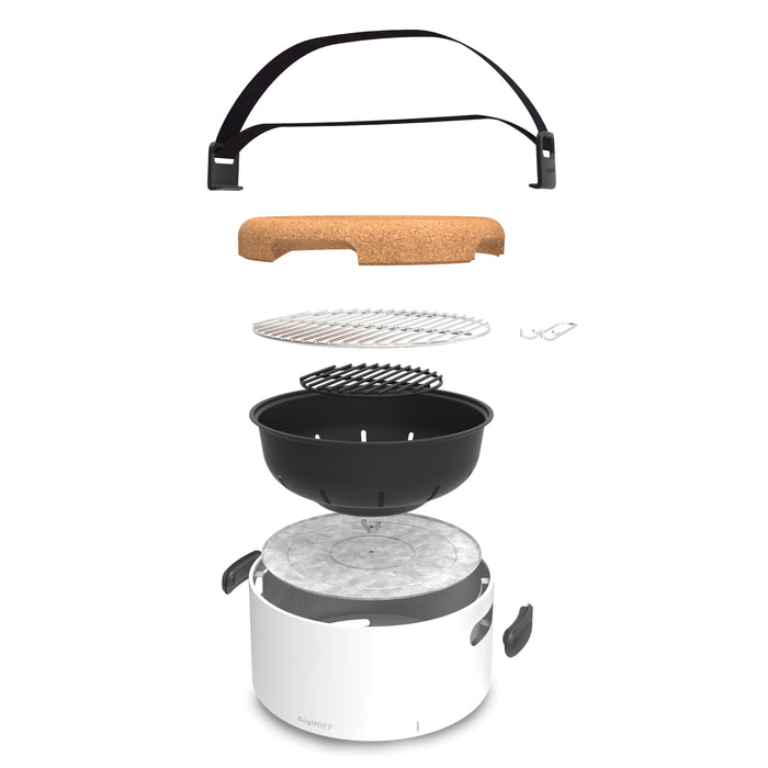 Image 9 of Shopberghoff Leo Portable Tabletop Barbecue Charcoal Grill, White