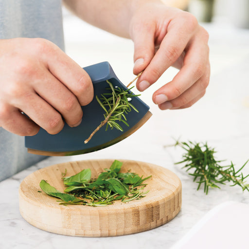 Image 2 of Shopberghoff Leo 2Pc 6.25" Bamboo Herb Cutter Set, Blue
