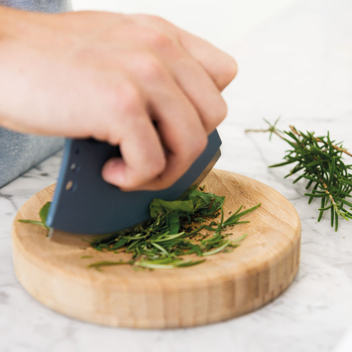 Image 3 of Shopberghoff Leo 2Pc 6.25" Bamboo Herb Cutter Set, Blue