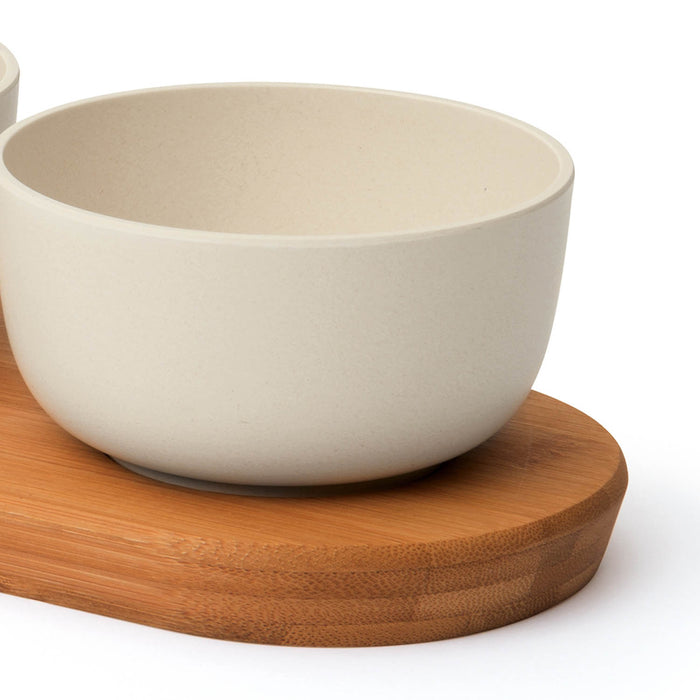 Image 6 of Shopberghoff Leo 6Pc Bamboo Covered Bowl Set with Bamboo Tray