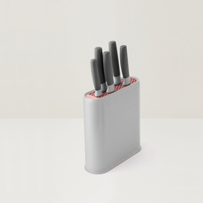 Image 3 of Shopberghoff Leo 6Pc Stainless Steel Cutlery Set with Block, Gray