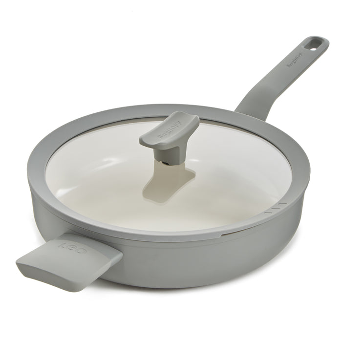 Image 1 of Shopberghoff Balance Non-stick Ceramic Sauté Pan (Long Handle) 10.25", 3.1qt. With Glass Lid, Recycled Aluminum, Moonmist