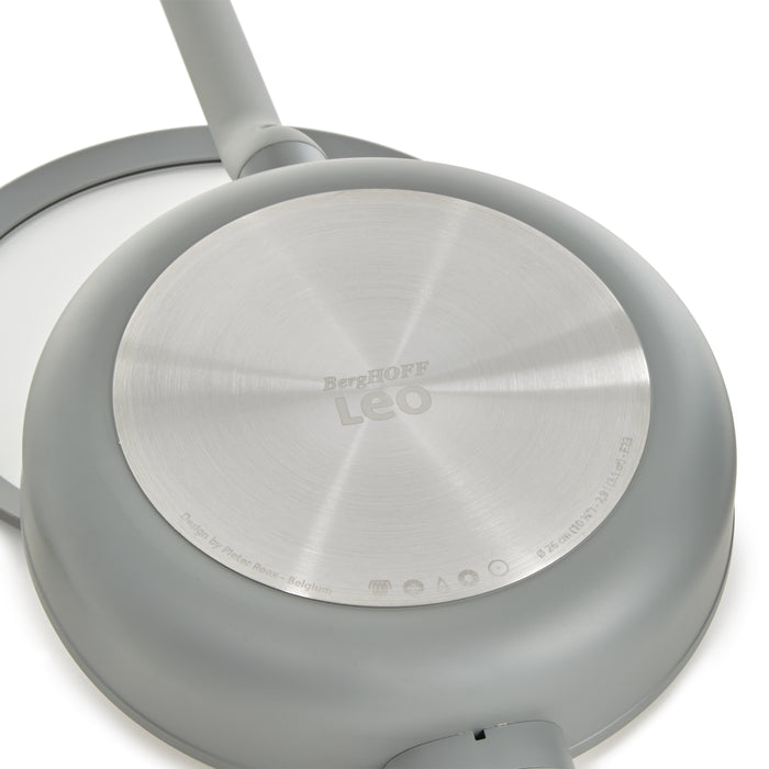 Image 5 of Shopberghoff Balance Non-stick Ceramic Sauté Pan (Long Handle) 10.25", 3.1qt. With Glass Lid, Recycled Aluminum, Moonmist