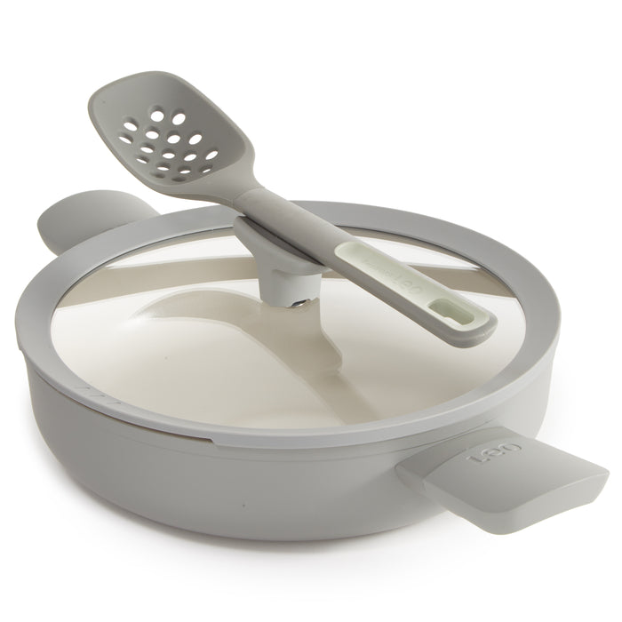 Image 4 of Shopberghoff Balance Non-stick Ceramic Sauté Pan 10.25", 3.1qt. With Glass Lid, Recycled Aluminum, Moonmist