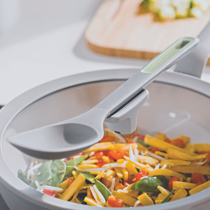 Image 5 of Shopberghoff Balance Non-stick Ceramic Stockpot 10", 4.6qt. With Glass Lid, Recycled Aluminum, Moonmist