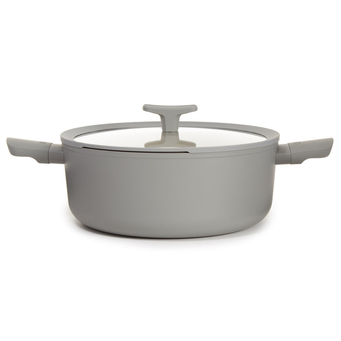 Image 7 of Shopberghoff Balance Non-stick Ceramic Stockpot 11", 6.5qt. With Glass Lid, Recycled Aluminum, Moonmist