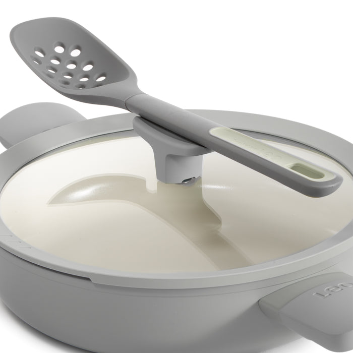 Image 8 of Shopberghoff Balance Non-stick Ceramic Stockpot 11", 6.5qt. With Glass Lid, Recycled Aluminum, Moonmist