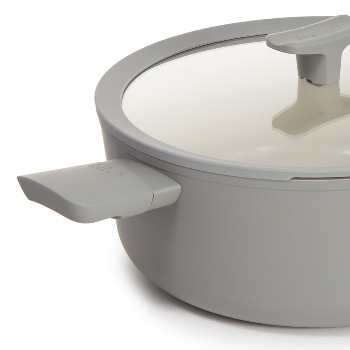 Image 9 of Shopberghoff Balance Non-stick Ceramic Stockpot 11", 6.5qt. With Glass Lid, Recycled Aluminum, Moonmist