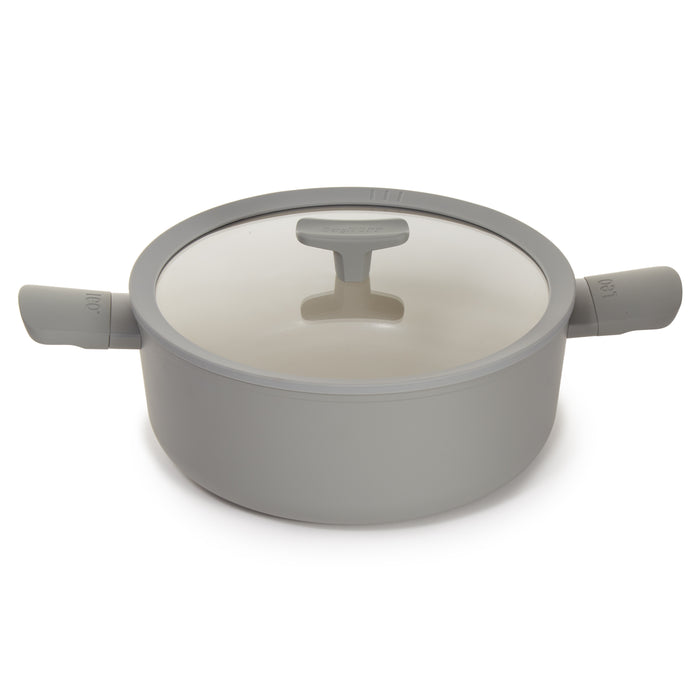 Image 10 of Shopberghoff Balance Non-stick Ceramic Stockpot 11", 6.5qt. With Glass Lid, Recycled Aluminum, Moonmist