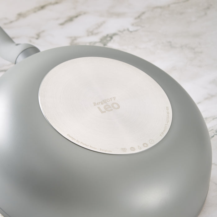 Image 7 of Shopberghoff Balance Non-stick Ceramic Wok Pan 11", 4.4qt. With Glass Lid, Recycled Aluminum, Moonmist
