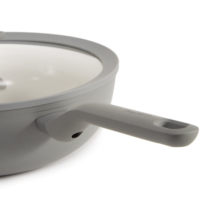 Image 9 of Shopberghoff Balance Non-stick Ceramic Wok Pan 11", 4.4qt. With Glass Lid, Recycled Aluminum, Moonmist