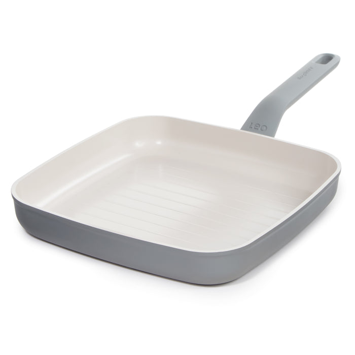 Image 1 of Shopberghoff Balance Non-stick Ceramic Grill Pan 10", Recycled Aluminum, Moonmist