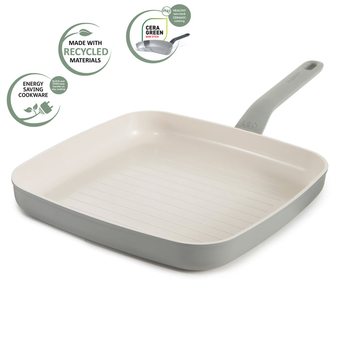 Image 8 of Shopberghoff Balance Non-stick Ceramic Grill Pan 11", Recycled Aluminum, Moonmist