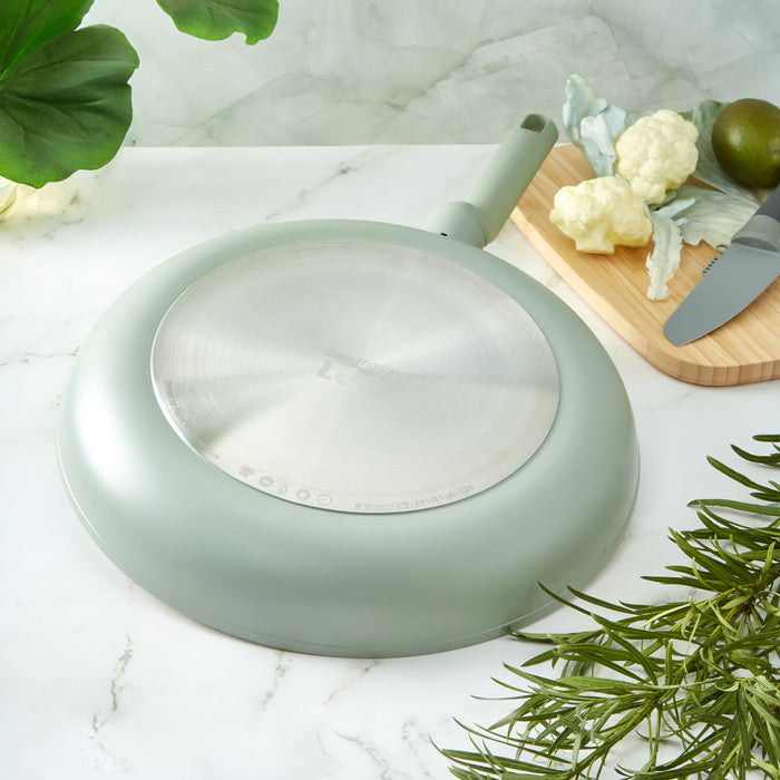 Image 4 of Shopberghoff Balance Non-stick Ceramic Frying Pan 12", Recycled Aluminum, Sage