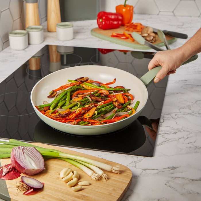 Image 6 of Shopberghoff Balance Non-stick Ceramic Frying Pan 12", Recycled Aluminum, Sage