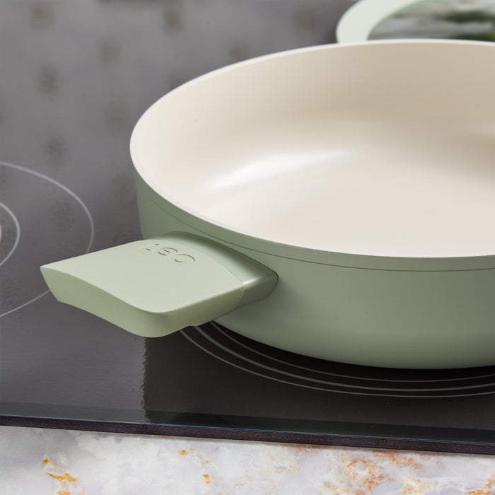 Image 10 of Shopberghoff Balance Non-stick Ceramic Sauté Pan (Long Handle) 10.25", 3.1qt. With Glass Lid, Recycled Aluminum, Sage