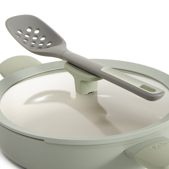Image 3 of Shopberghoff Balance Non-stick Ceramic Sauté Pan 10.25", 3.1qt. With Glass Lid, Recycled Aluminum, Sage