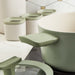 Image 4 of Shopberghoff Balance Non-stick Ceramic Stockpot 8", 3.3qt. With Glass Lid, Recycled Aluminum, Sage
