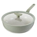 Image 1 of Shopberghoff Balance Non-stick Ceramic Wok Pan 11", 4.4qt. With Glass Lid, Recycled Aluminum, Sage