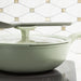 Image 3 of Shopberghoff Balance Non-stick Ceramic Wok Pan 11", 4.4qt. With Glass Lid, Recycled Aluminum, Sage