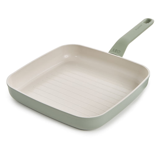 Image 1 of Shopberghoff Balance Non-stick Ceramic Grill Pan 10", Recycled Aluminum, Sage