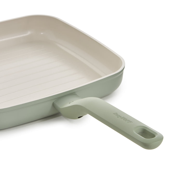 Image 3 of Shopberghoff Balance Non-stick Ceramic Grill Pan 10", Recycled Aluminum, Sage