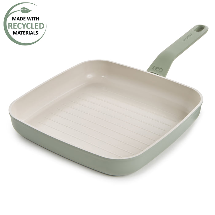 Image 7 of Shopberghoff Balance Non-stick Ceramic Grill Pan 10", Recycled Aluminum, Sage