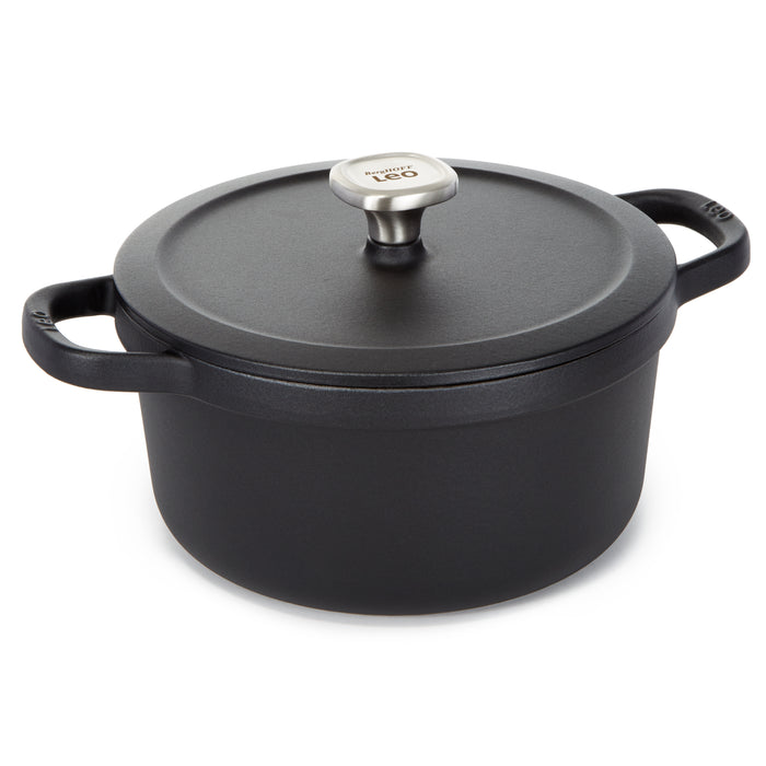 Image 1 of Shopberghoff Graphite Enamel Cast Iron Covered Stockpot 10.25", 6qt.