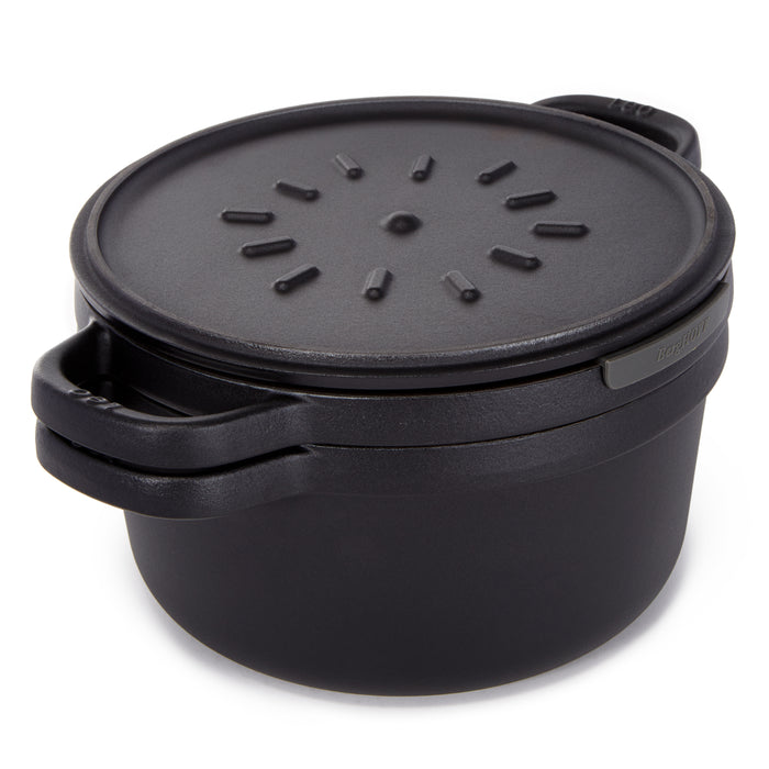 Image 5 of Shopberghoff Graphite Enamel Cast Iron Covered Stockpot 10.25", 6qt.