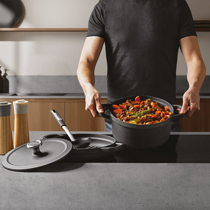 Image 6 of Shopberghoff Graphite Enamel Cast Iron Covered Stockpot 10.25", 6qt.