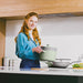 Image 7 of Shopberghoff Balance Non-stick Silicone Collapsible Steamer Basket & Strainer 10", Recycled Material, Sage