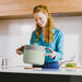 Image 10 of Shopberghoff Balance Non-stick Silicone Collapsible Steamer Basket & Strainer 10", Recycled Material, Sage