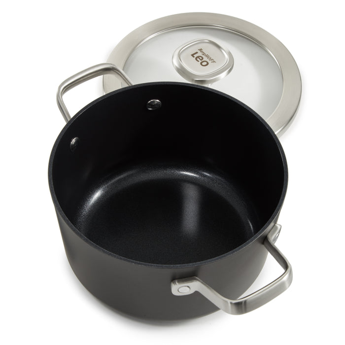 Image 4 of Shopberghoff Graphite Non-stick Ceramic Stockpot 8", 3.3qt. With Glass Lid, Sustainable Recycled Material