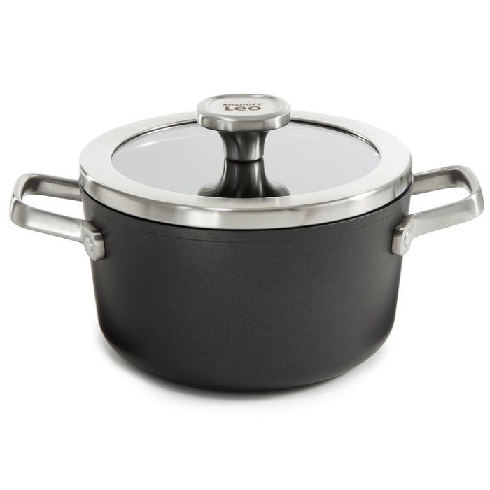 Image 5 of Shopberghoff Graphite Non-stick Ceramic Stockpot 8", 3.3qt. With Glass Lid, Sustainable Recycled Material