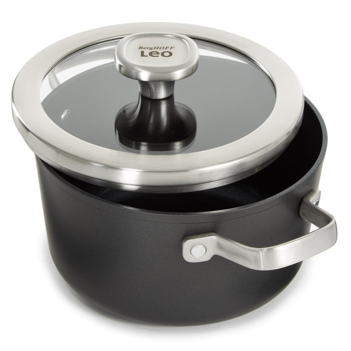 Image 6 of Shopberghoff Graphite Non-stick Ceramic Stockpot 8", 3.3qt. With Glass Lid, Sustainable Recycled Material
