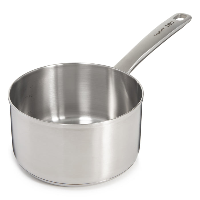 Image 1 of Shopberghoff Graphite Recycled 18/10 Stainless Steel Saucepan 6.25", 1.7qt.