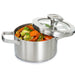 Image 7 of Shopberghoff Graphite Recycled 18/10 Stainless Steel Stockpot 6.25", 1.7qt. With Glass Lid