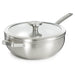 Image 1 of Shopberghoff Graphite Recycled 18/10 Stainless Steel Wok Pan 11", 5.2qt. With Glass Lid