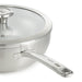 Image 4 of Shopberghoff Graphite Recycled 18/10 Stainless Steel Wok Pan 11", 5.2qt. With Glass Lid