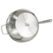 Image 5 of Shopberghoff Graphite Recycled 18/10 Stainless Steel Wok Pan 11", 5.2qt. With Glass Lid